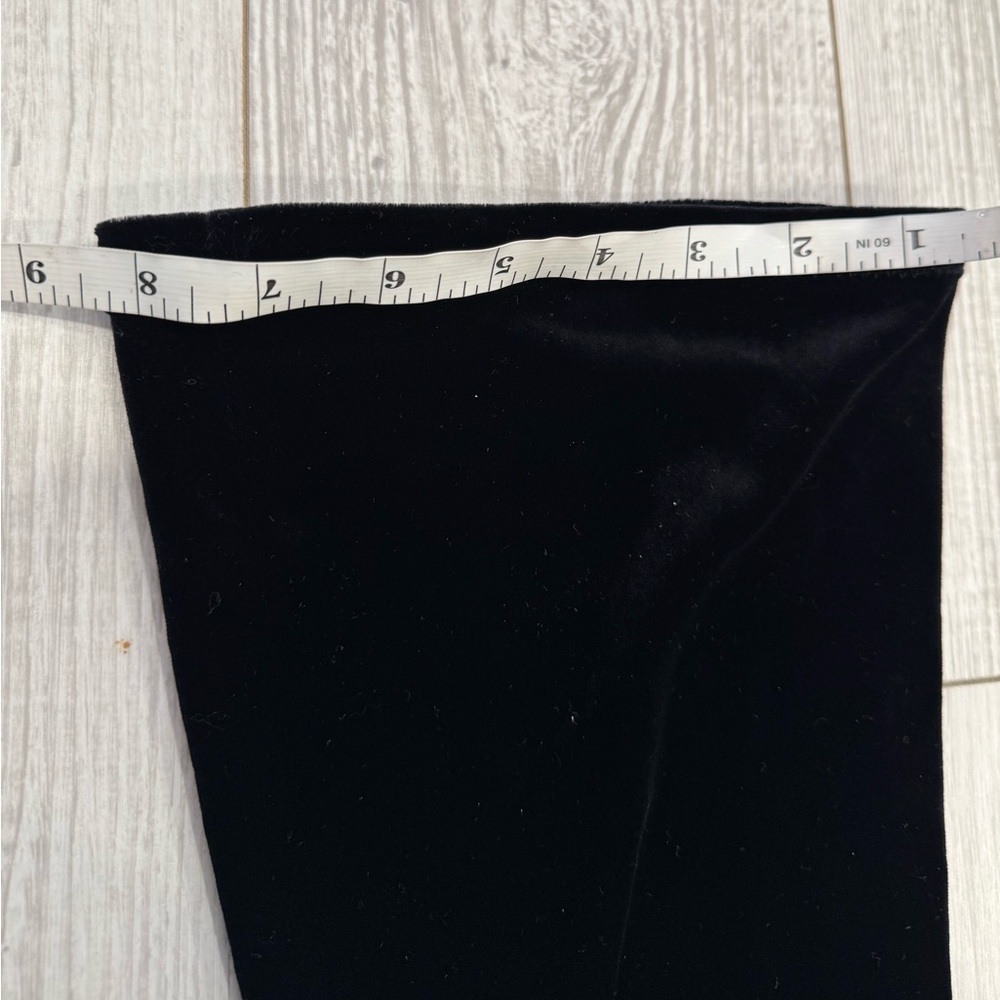 SAINT LAURENT Black Soft Velvet over-the-knee boots 105mm heel - Picture 15 of 15